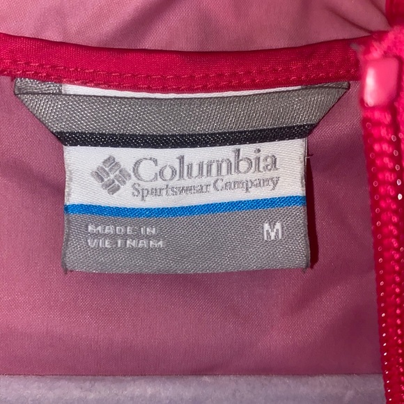 EUC Columbia lightweight unlined water resistant pink magenta raincoat, medium! - Picture 8 of 14